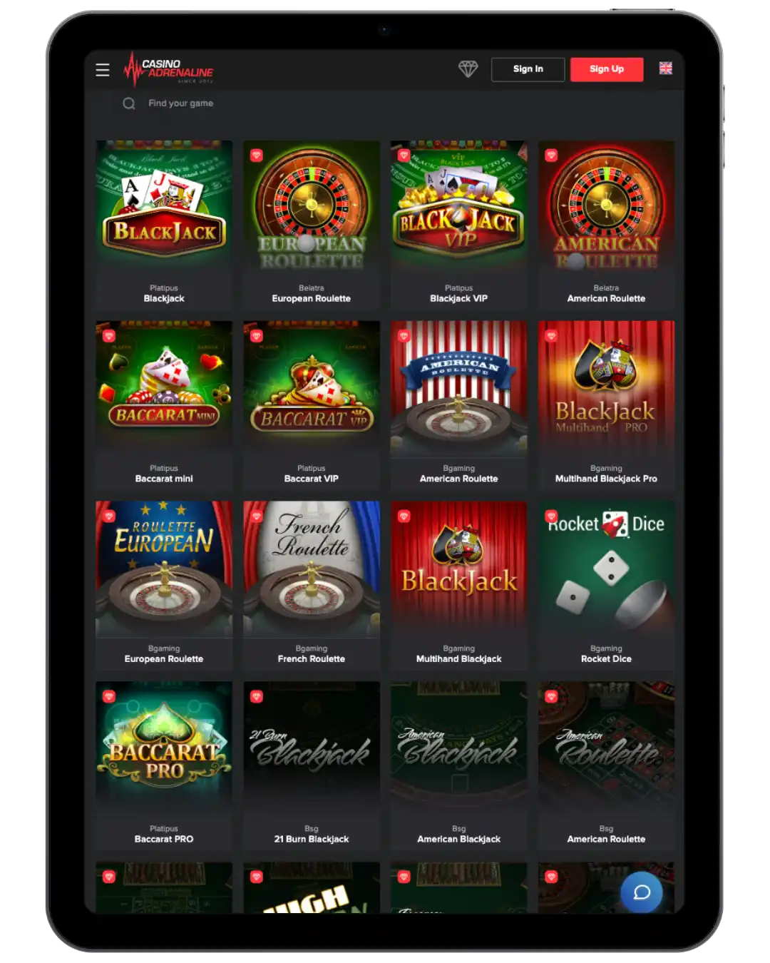 casino adrenaline online